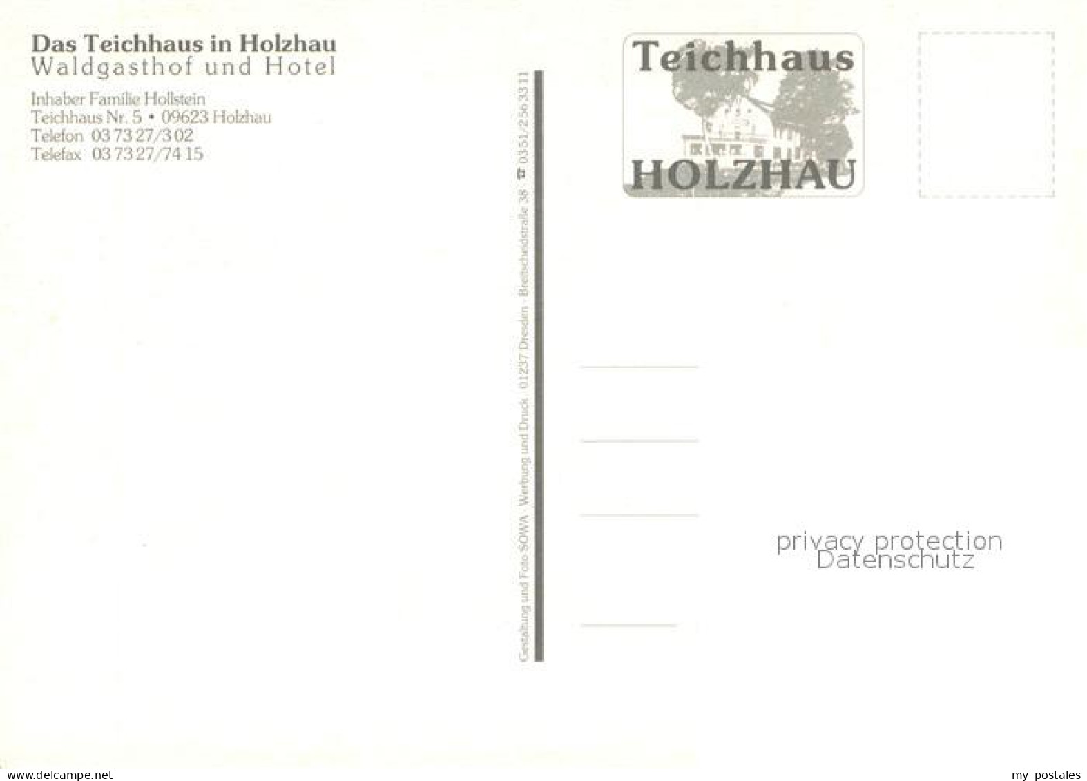 73652842 Holzhau Rechenberg-Bienenmuehle Erzgebirge Teichhaus Waldgasthof Und Ho - Rechenberg-Bienenmühle
