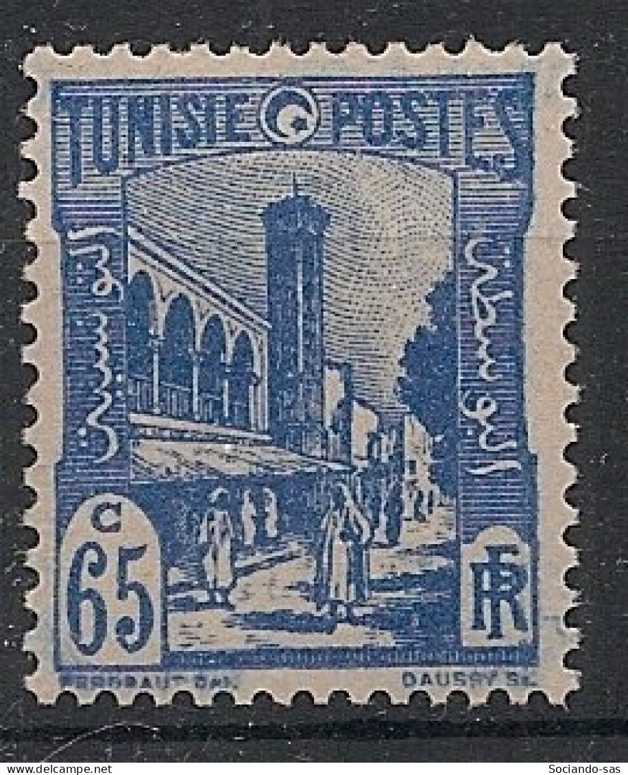 TUNISIE - 1938 - N°YT. 181A - Halfaouine 65c Bleu - Neuf Luxe** / MNH / Postfrisch - Nuevos