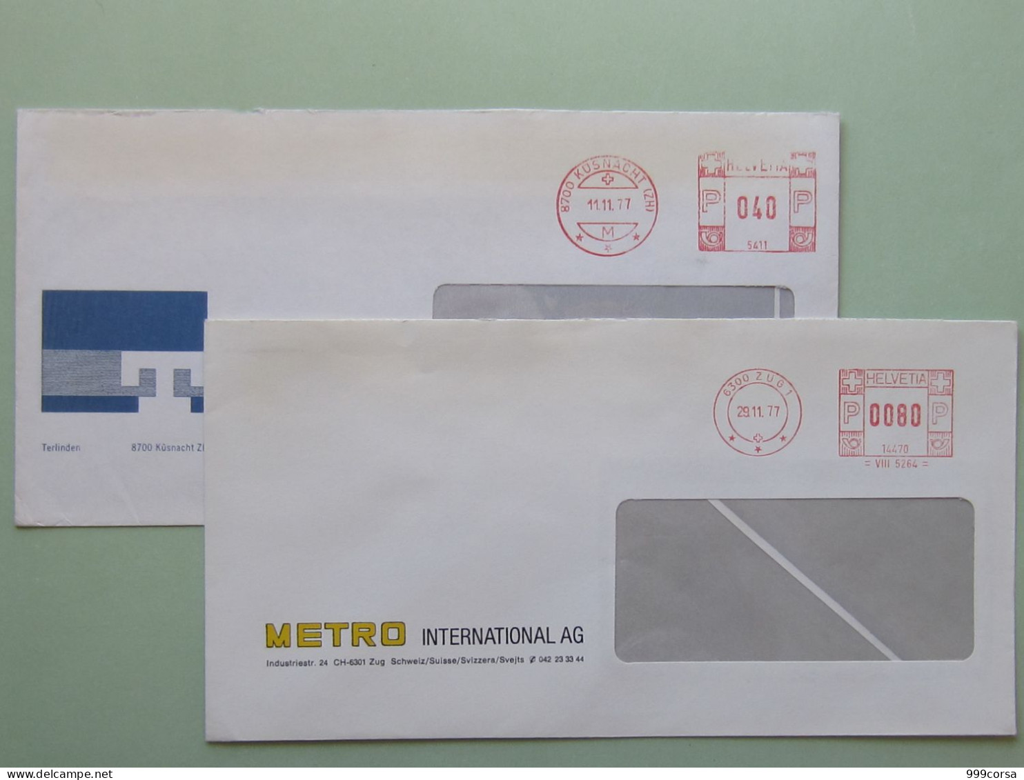 Svizzera, Lotto 12 Buste Con Affranc. Meccanica A 3 O 4 Cifre, Annahme O Stelle Nella Corona, Diverse (DZ) - Postage Meters