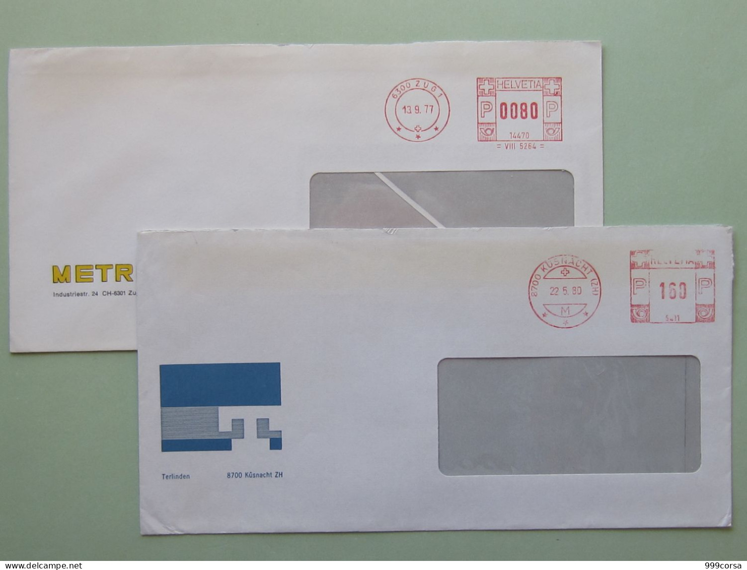 Svizzera, Lotto 12 Buste Con Affranc. Meccanica A 3 O 4 Cifre, Annahme O Stelle Nella Corona, Diverse (DZ) - Postage Meters