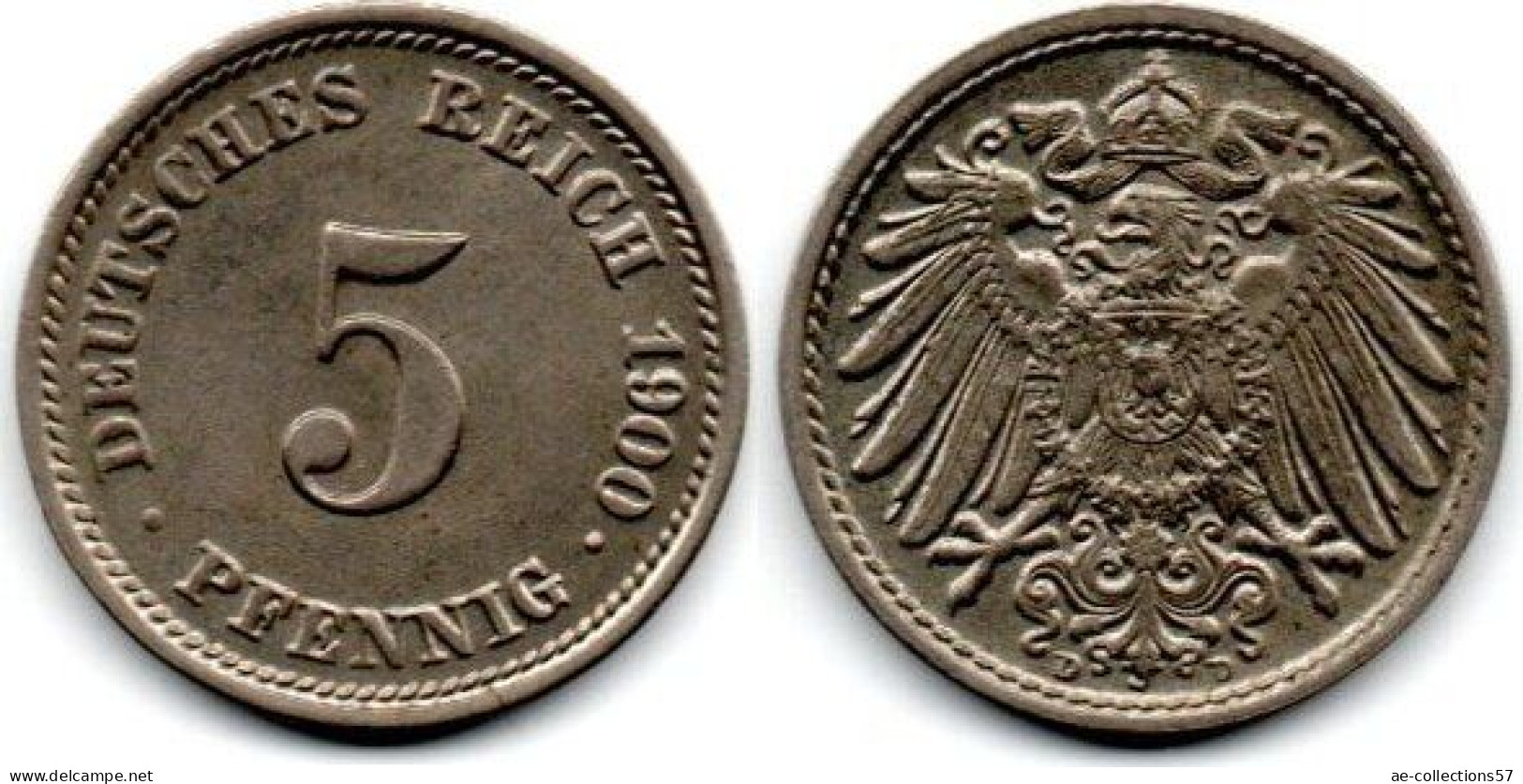 MA 33670 / Allemagne - Deutschland - Germany 5 Pfennig 1900 D SUP - 5 Pfennig