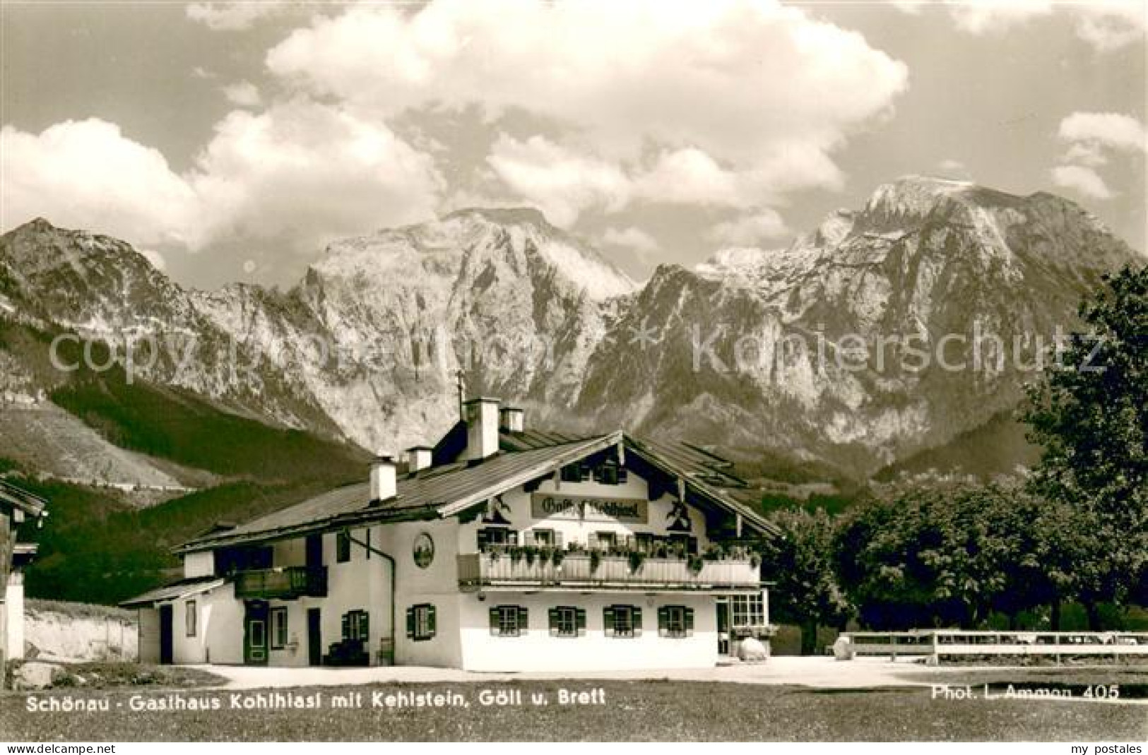 73652799 Schoenau Berchtesgaden Gasthaus Kohlhiasl Mit Kehlstein Goell Und Brett - Berchtesgaden