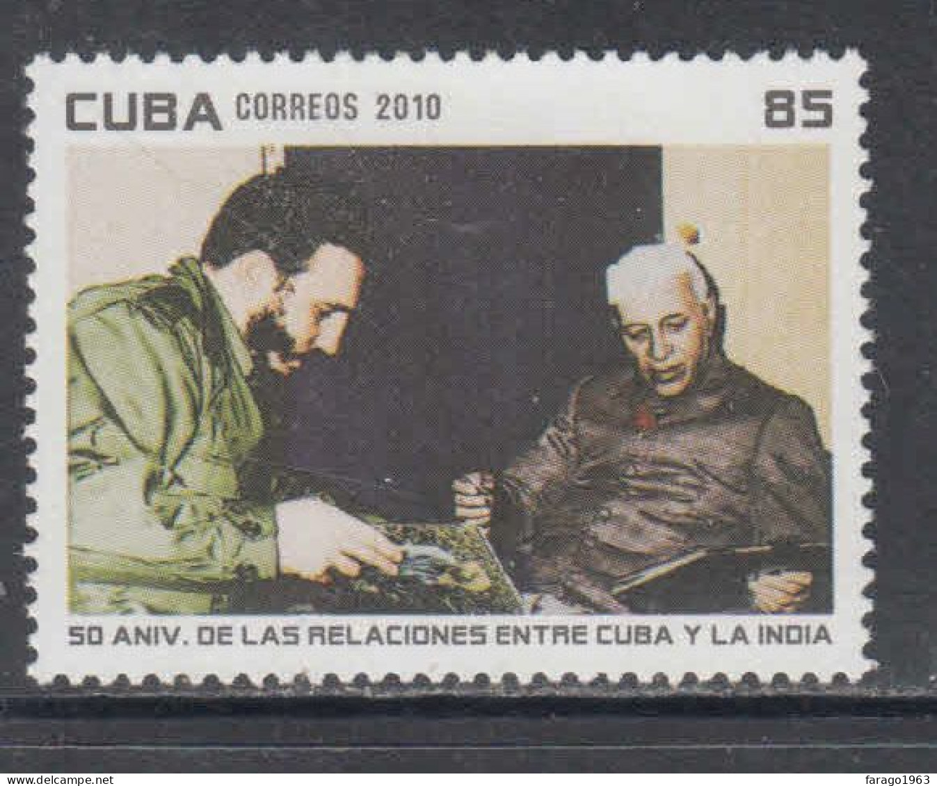 2010 Cuba Links With India Nehru Complete Set Of 1 MNH - Nuovi