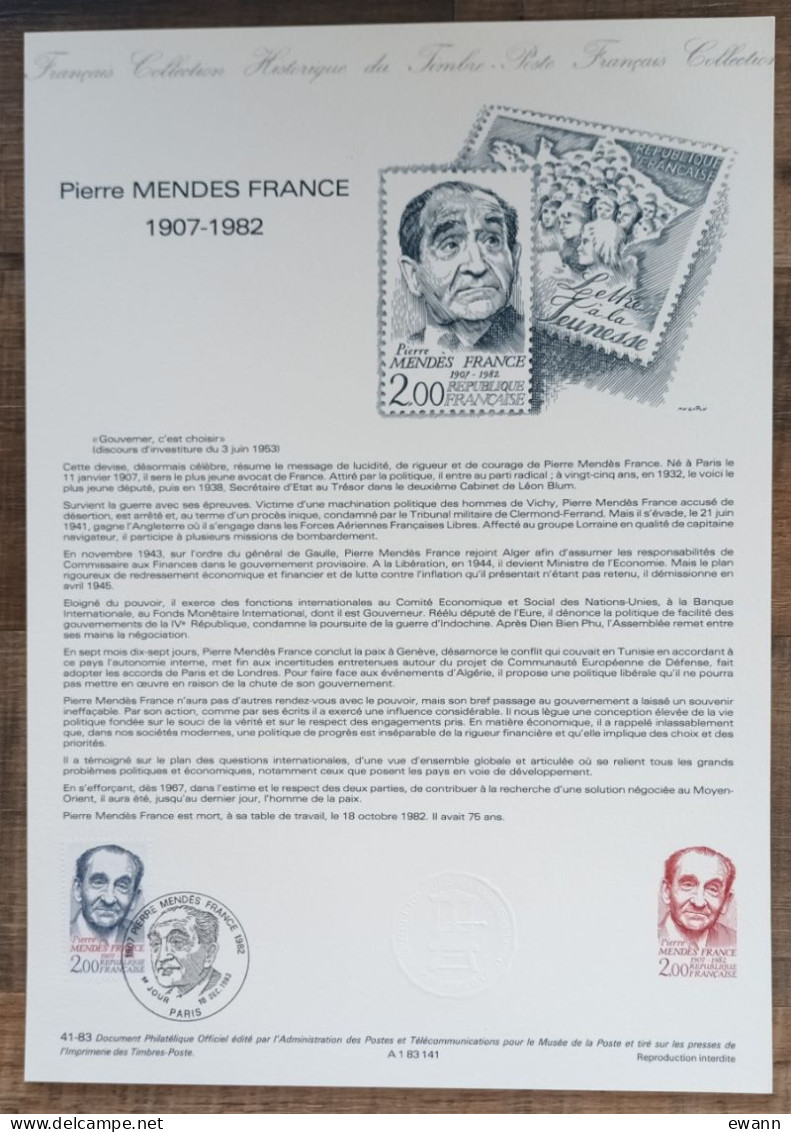 COLLECTION HISTORIQUE - YT N°2298 - PIERRE MENDES FRANCE - 1983 - 1980-1989