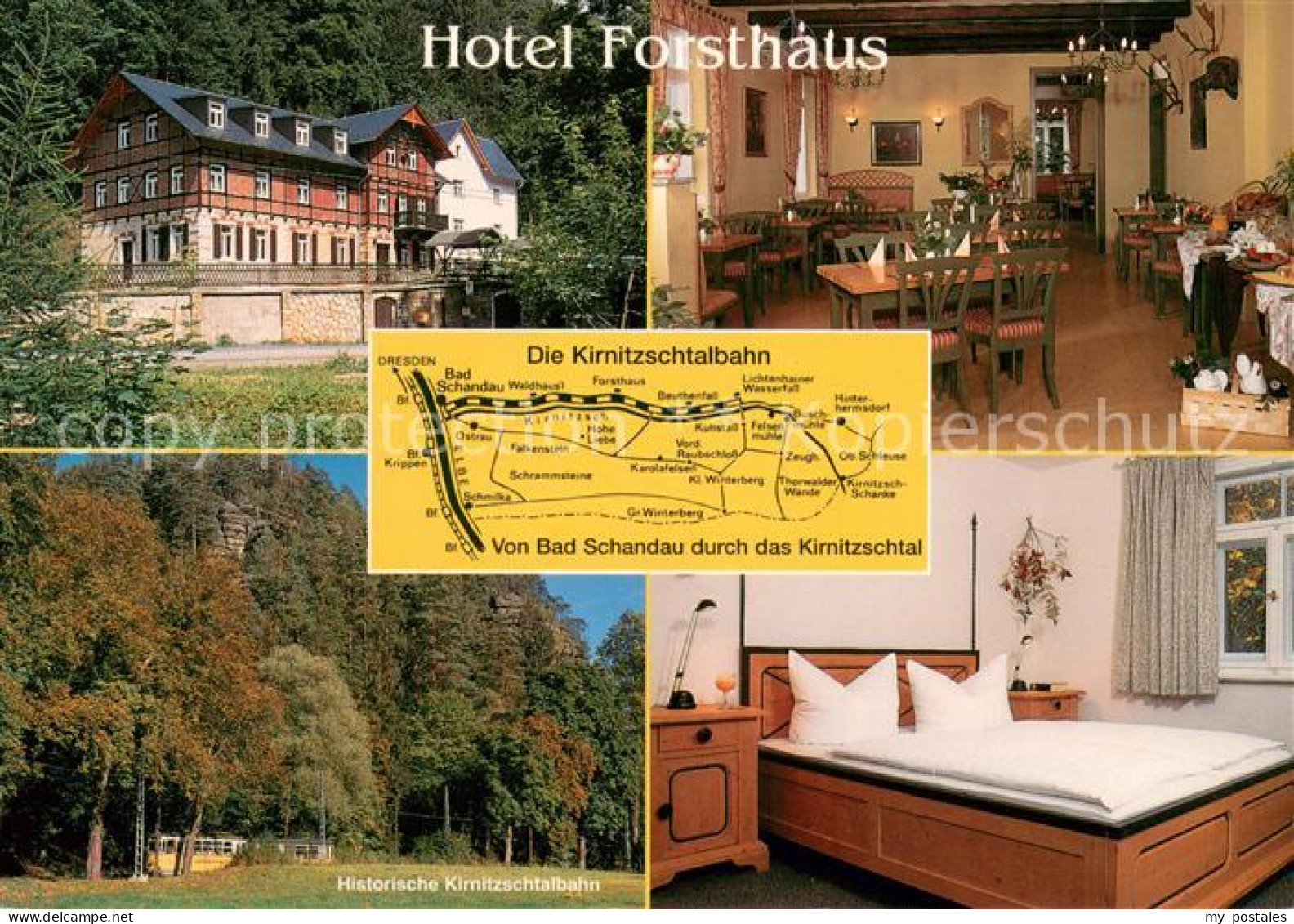 73652755 Bad Schandau Hotel Forsthaus Gaststube Zimmer Histor. Kirschnitztalbahn - Bad Schandau