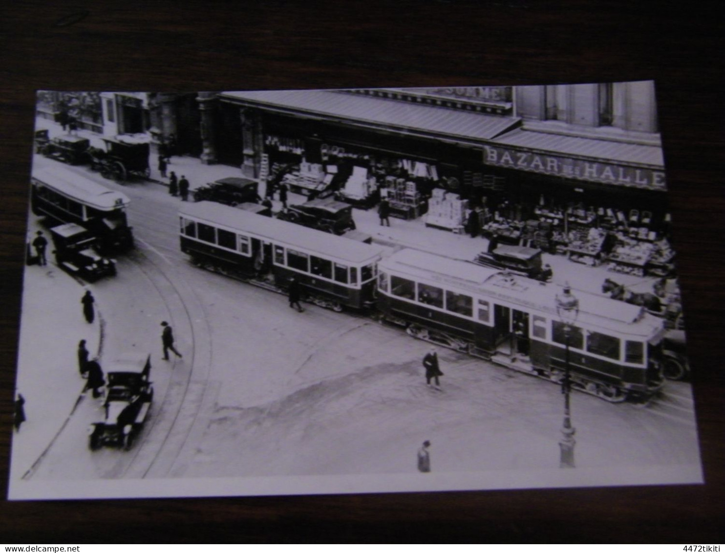 Photographie - Paris (75) - Tramway - Rue Du Louvre - Bazar Des Halles - Collection Favière - 1938 - SUP (HV 95) - Nahverkehr, Oberirdisch