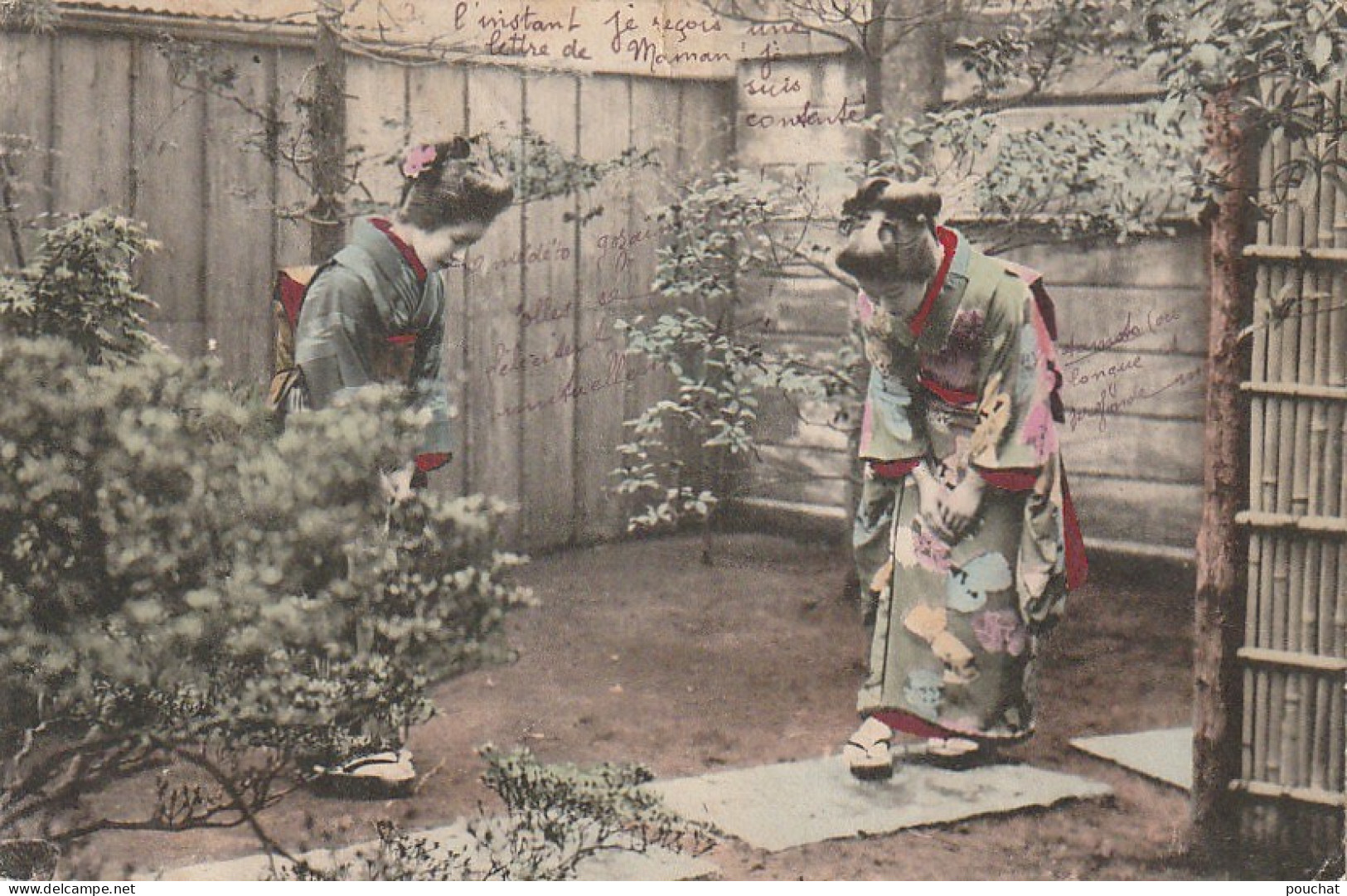 ZY 1- TOKYO , MAI 1910 ( JAPAN ) YOUNG JAPANESE GIRLS IN TRADITIONAL OUTFITS - 2 SCANS - Tokio