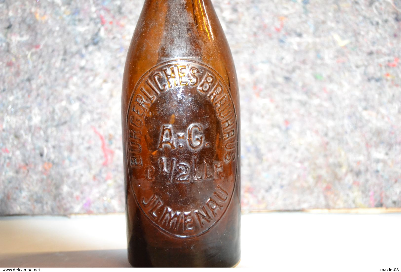 Bouteille De Bière Allemande, BURGERLICHES BRAUHAUS JL MENAU, 14/18 - 1914-18