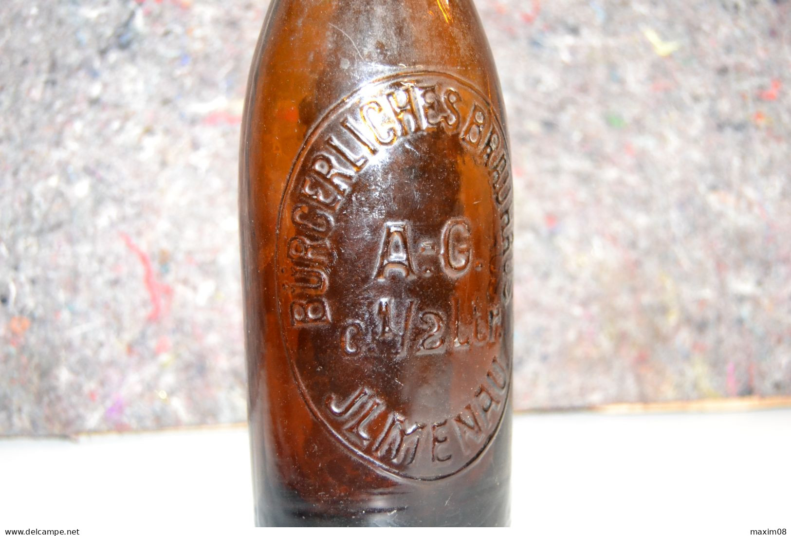 Bouteille De Bière Allemande, BURGERLICHES BRAUHAUS JL MENAU, 14/18 - 1914-18