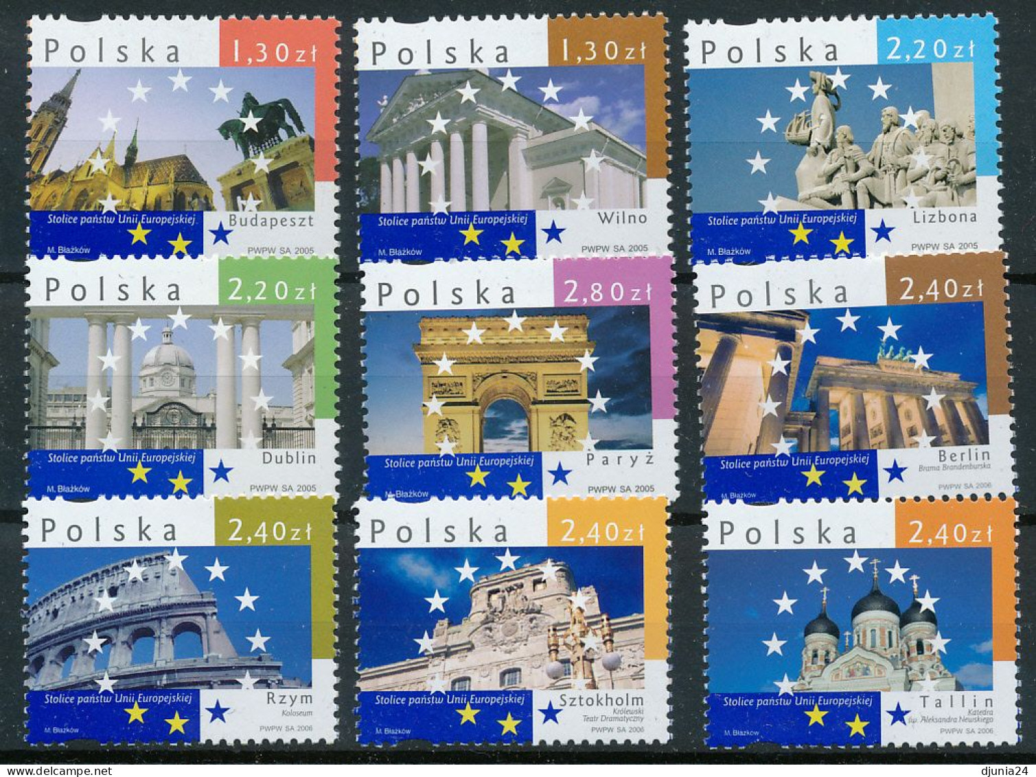 BF0756 / POLEN / POLSKA / POLAND  -  25 Cities / Capitals / Haupstädte Der EU   -   64,40 Zloty  ** / MNH - Otros & Sin Clasificación