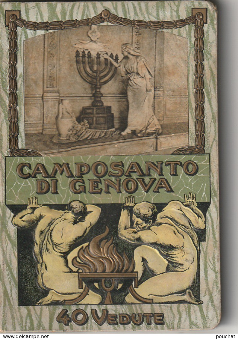 ZY - " CAMPOSANTO DI GENOVA " - 40 VEDUTE - EDIZIONE A. P , GENOVA - LIVRET DEPLIANT DE 36 VUES ET 1 VUE PANORAMIQUE   - Toeristische Brochures