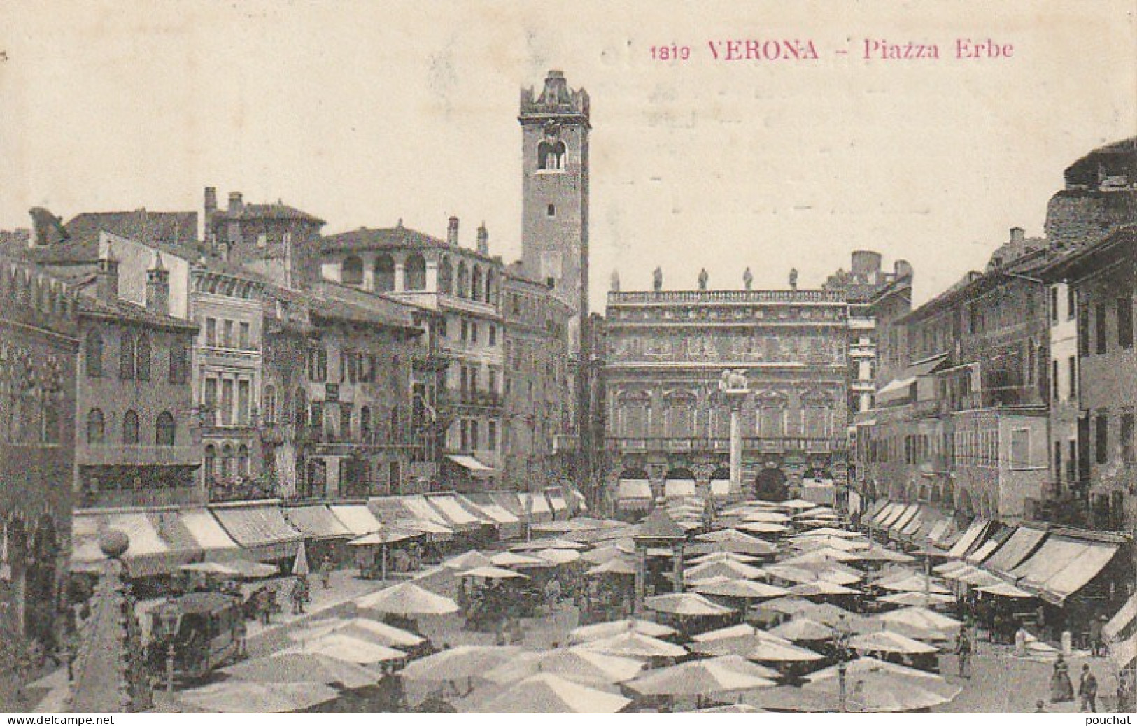 ZY 3- VERONA ( ITALIA ) - PIAZZA ERBE- MERCATO - 2 SCANS - Verona