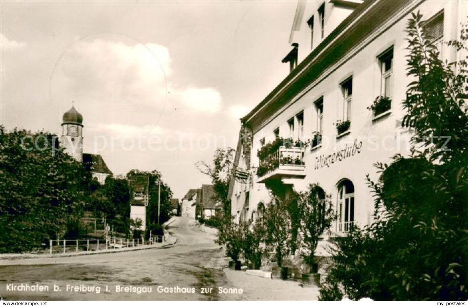 73652738 Kirchhofen Breisgau Gasthaus Pension Sonne Winzerstube Kirchturm Kirchh - Autres & Non Classés