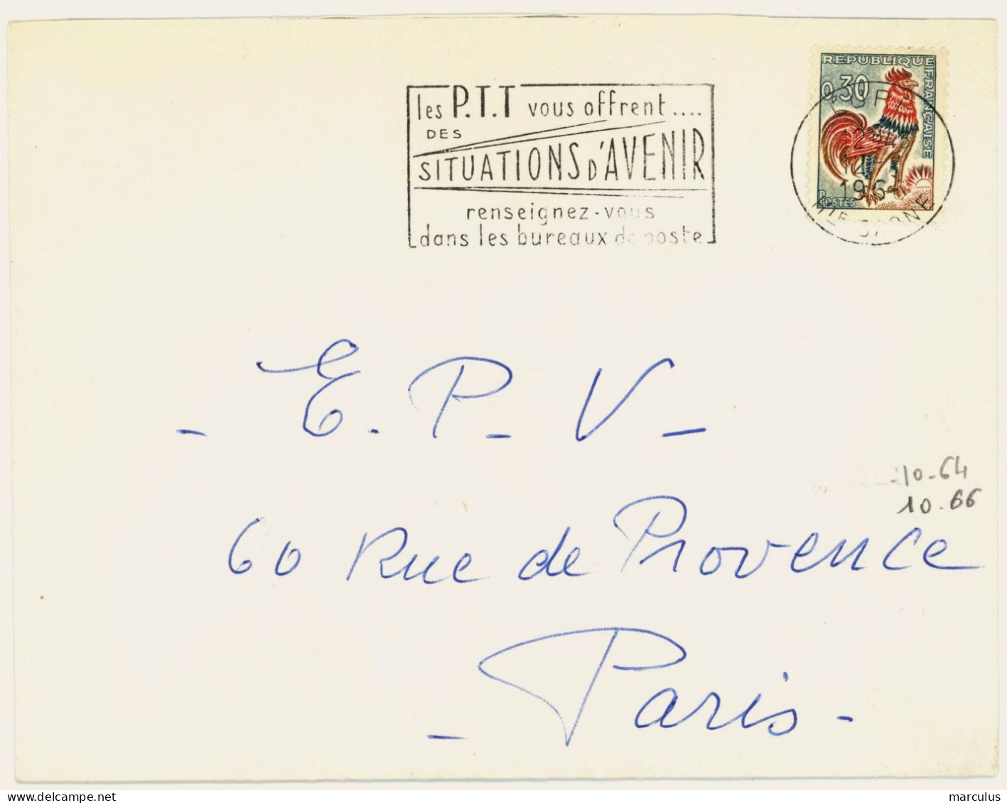 LURE Hte SAONE 1966 : LES P.T.T. VOUS OFFRENT ... - Maschinenstempel (Werbestempel)