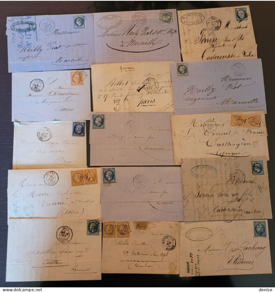 France -Lot De 30 Lettres  Classiques D'ALGERIE    - DEPART 1 Euro Hors Frais De Plate Forme - 1849-1876: Periodo Classico