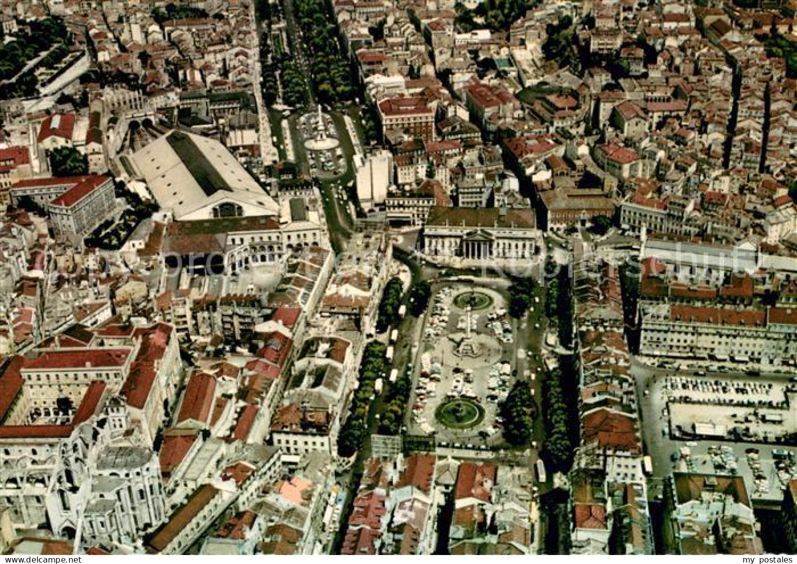 73652702 Lisboa Rossio Square And Avenue Of The Liberty Aerial View Lisboa - Sonstige & Ohne Zuordnung