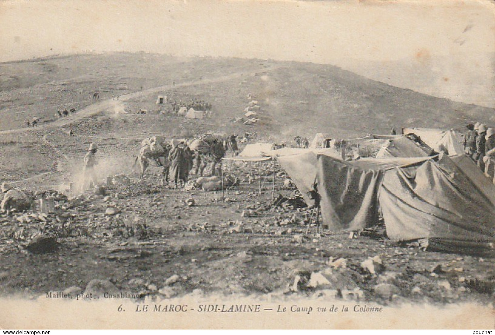 ZY 6- SIDI LAMINE ( MAROC ) - LE CAMP VU DE LA COLONNE - 2 SCANS - Otros & Sin Clasificación