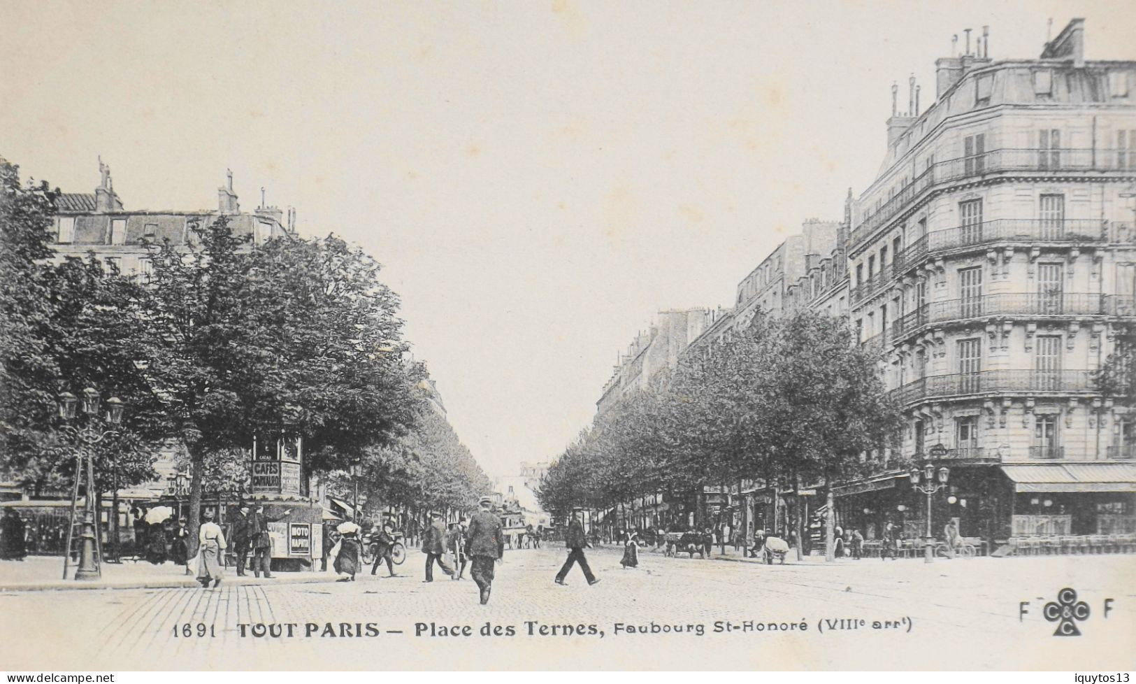 CPA. [75] > TOUT PARIS > N° 1691 - Place Des Ternes - Faubourg Saint Honoré - (VIIIe Arrt-) - Coll. F. Fleury - TBE - Paris (08)