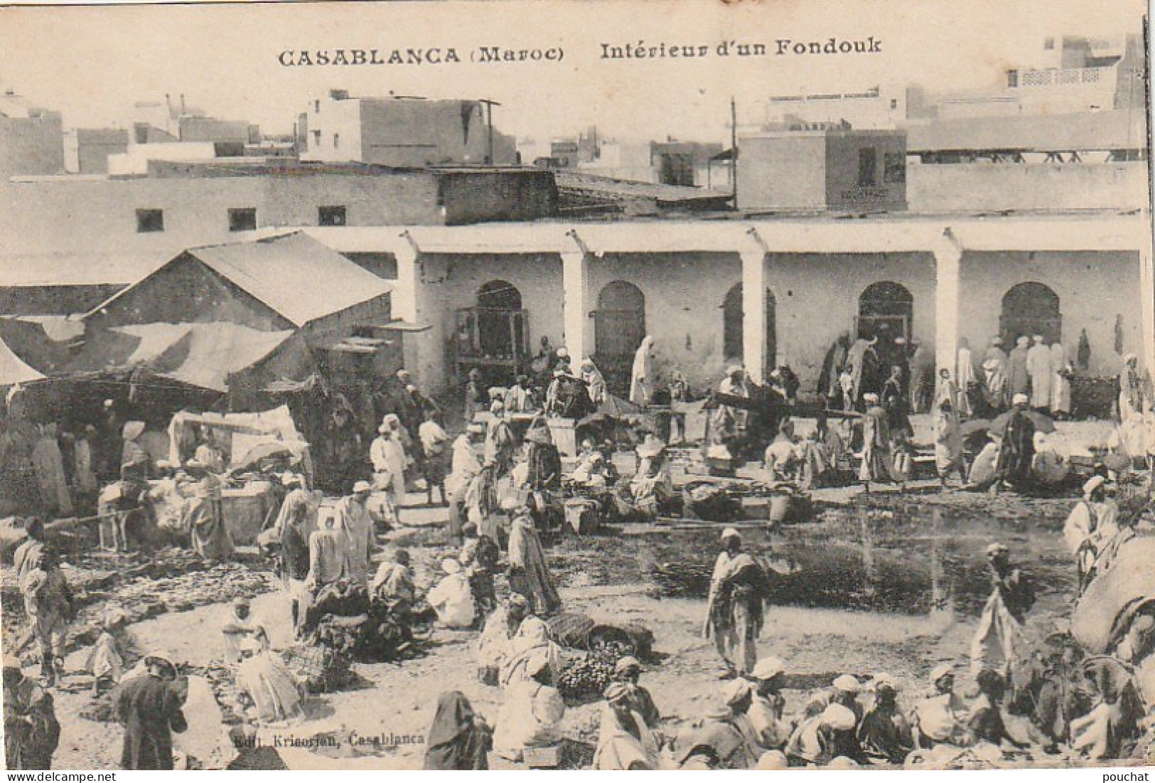 ZY 6- CASABLANCA ( MAROC ) - INTERIEUR D' UN FONDOUK - 2 SCANS - Casablanca