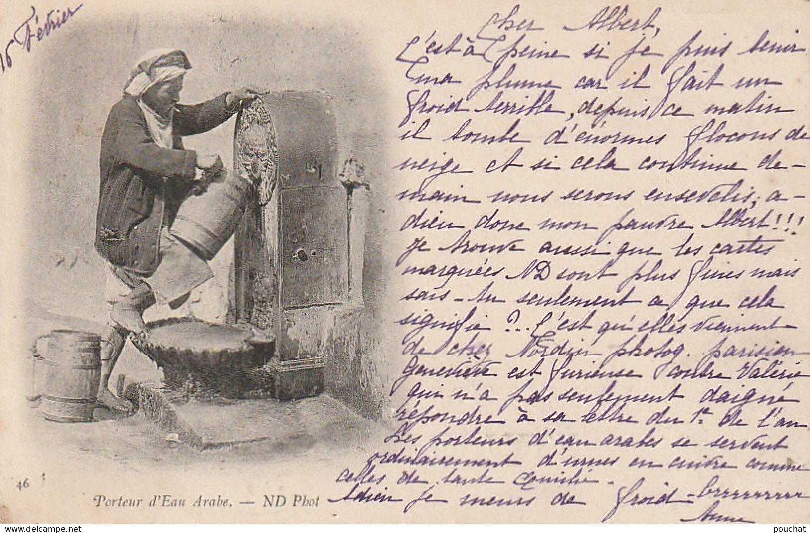 ZY 7-( ALGERIE ) - PORTEUR D' EAU ARABE -  2 SCANS - Professioni