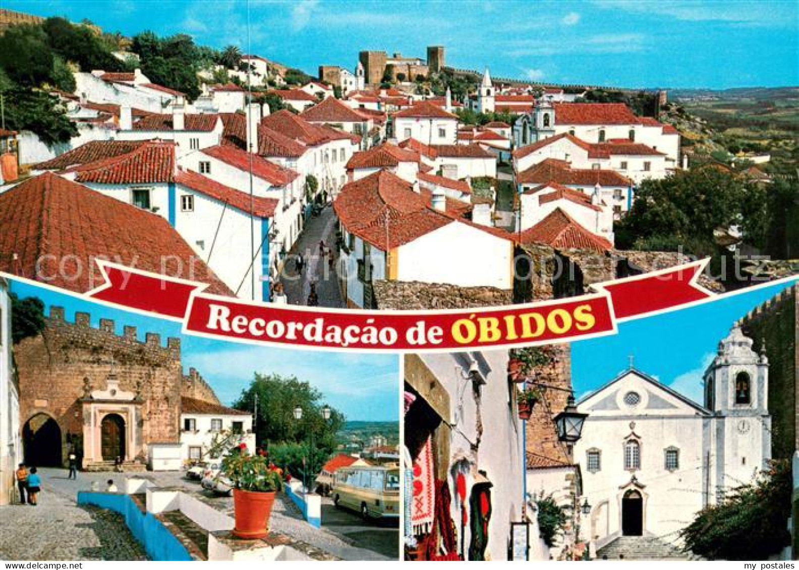 73652678 Obidos Stadtpanorama Mit Festung Kirche Obidos - Otros & Sin Clasificación