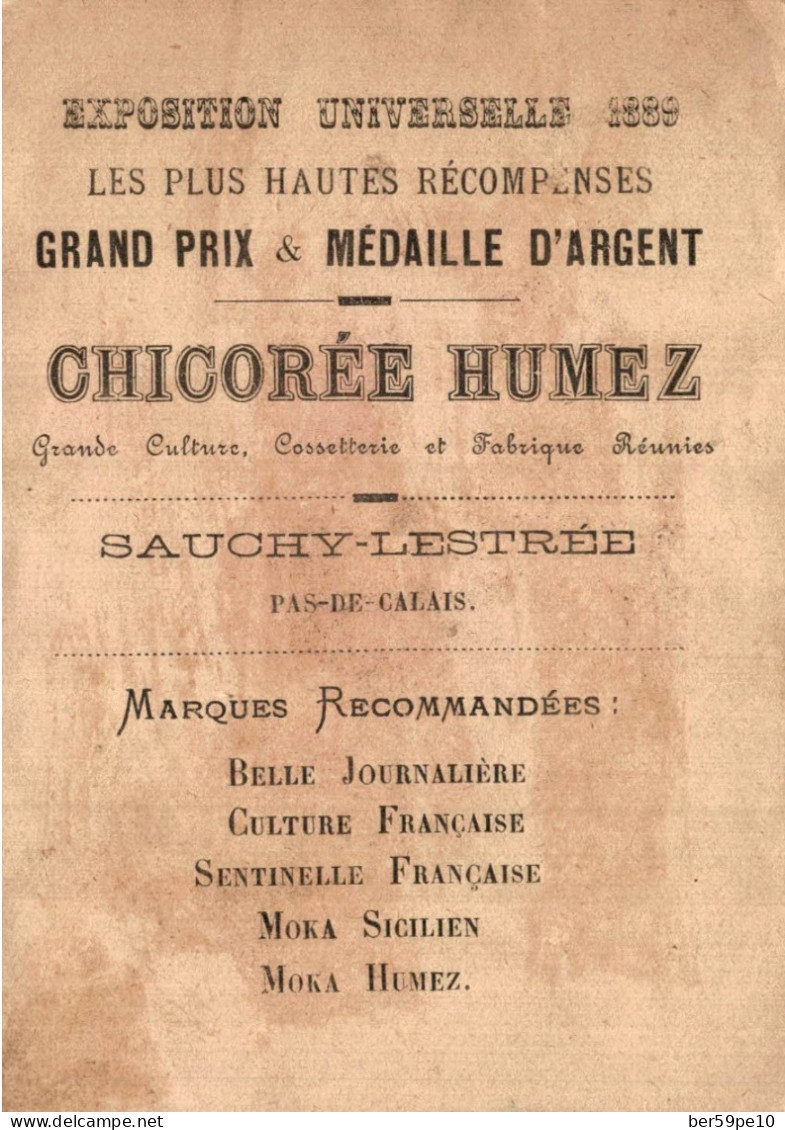 CHROMO CHICOREE HUMEZ A SAUCHY-LESTREE PORTRAITS DE FRERE ET SOEUR - Tea & Coffee Manufacturers