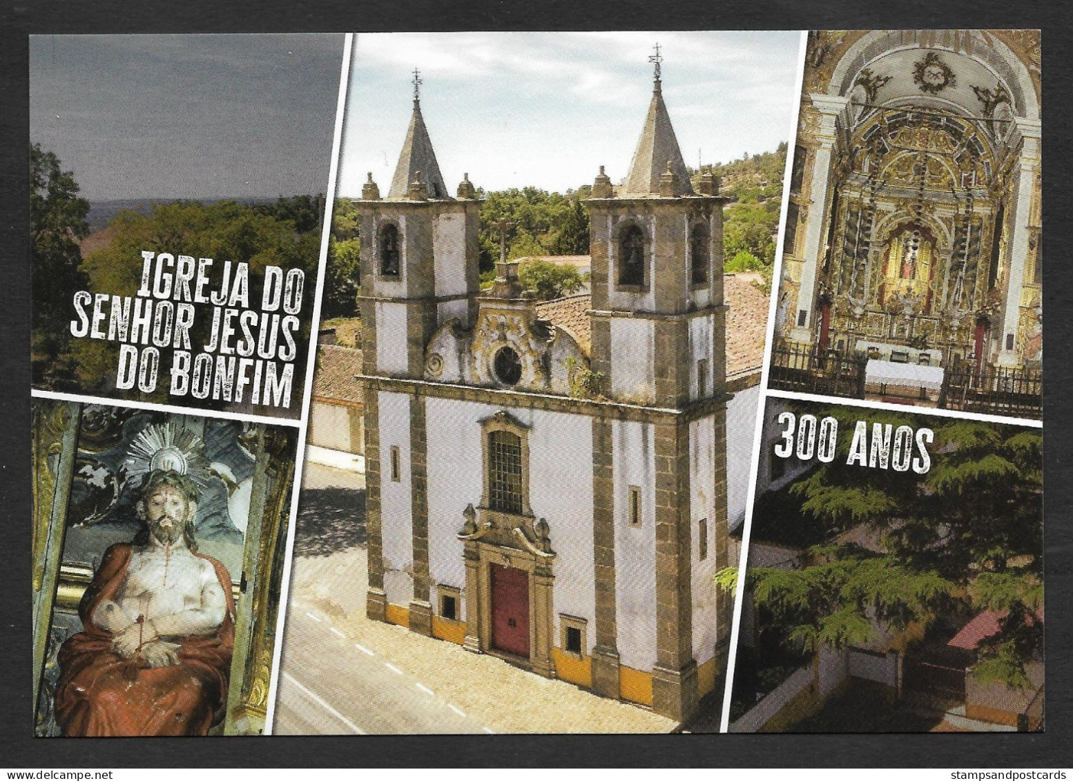 Portugal Entier Postal 2023 Eglise Senhor Jesus Do Bonfim Cachet Portalegre Church Stationery Pmk - Kerken En Kathedralen