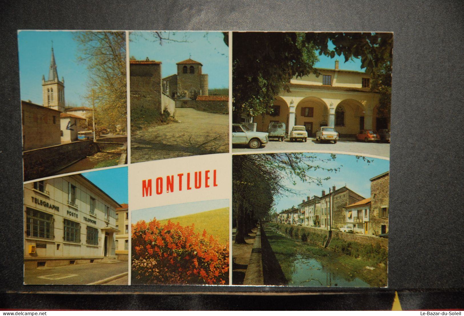 CP, 01, Montluel "multi Vues" , Automobiles , La Poste - Montluel