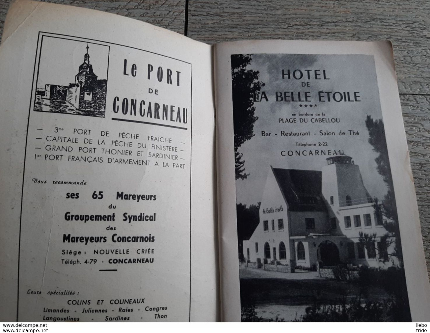 Guide Touristique Concarneau 1959 Publicités De Commerces Photos Ravallec - Dépliants Touristiques