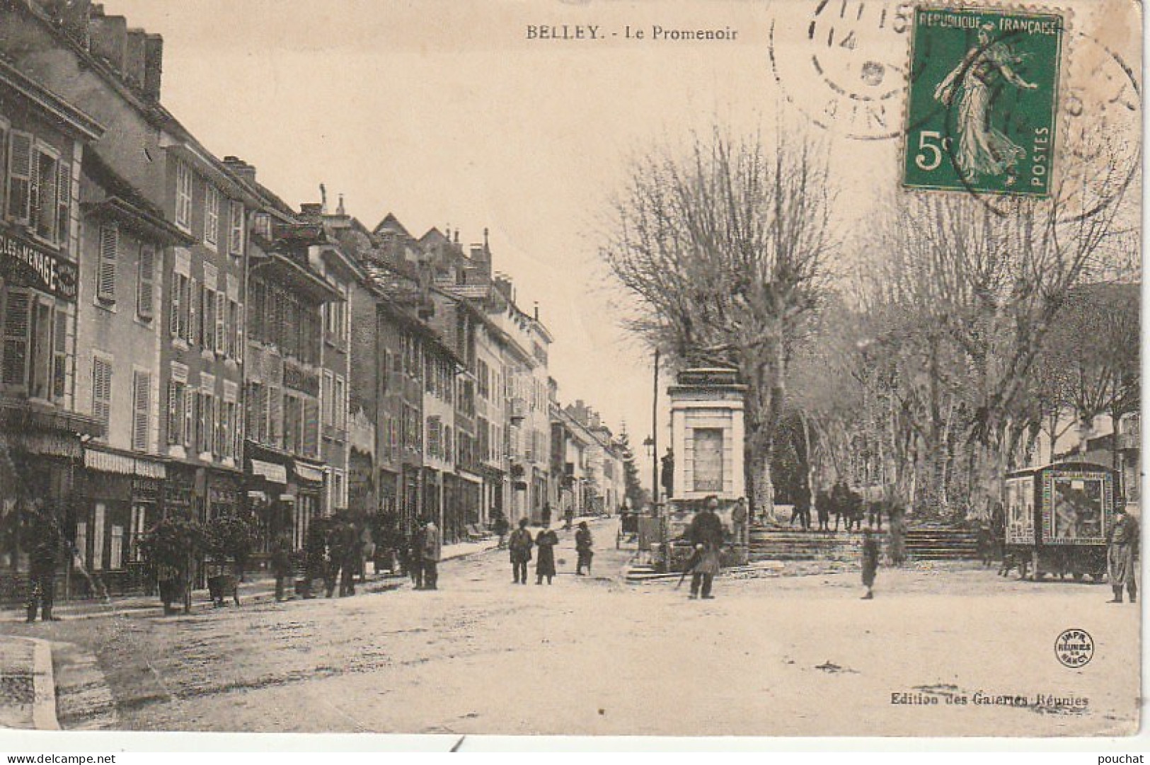 ZY 13-(01) BELLEY - LE PROMENOIR - ANIMATION - ROULOTTE CINEMA PARLANT - 2 SCANS - Belley