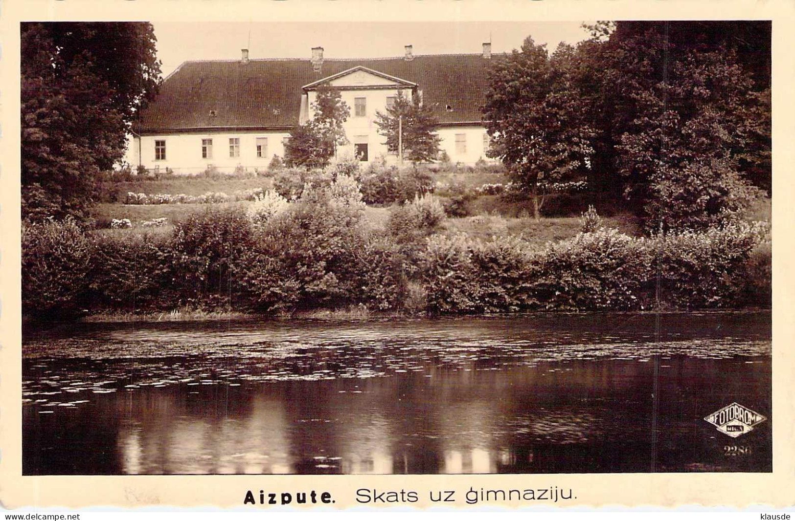 Aizpute - Skats Uz Gimnaziju (Museum) Gel.1940 - Latvia