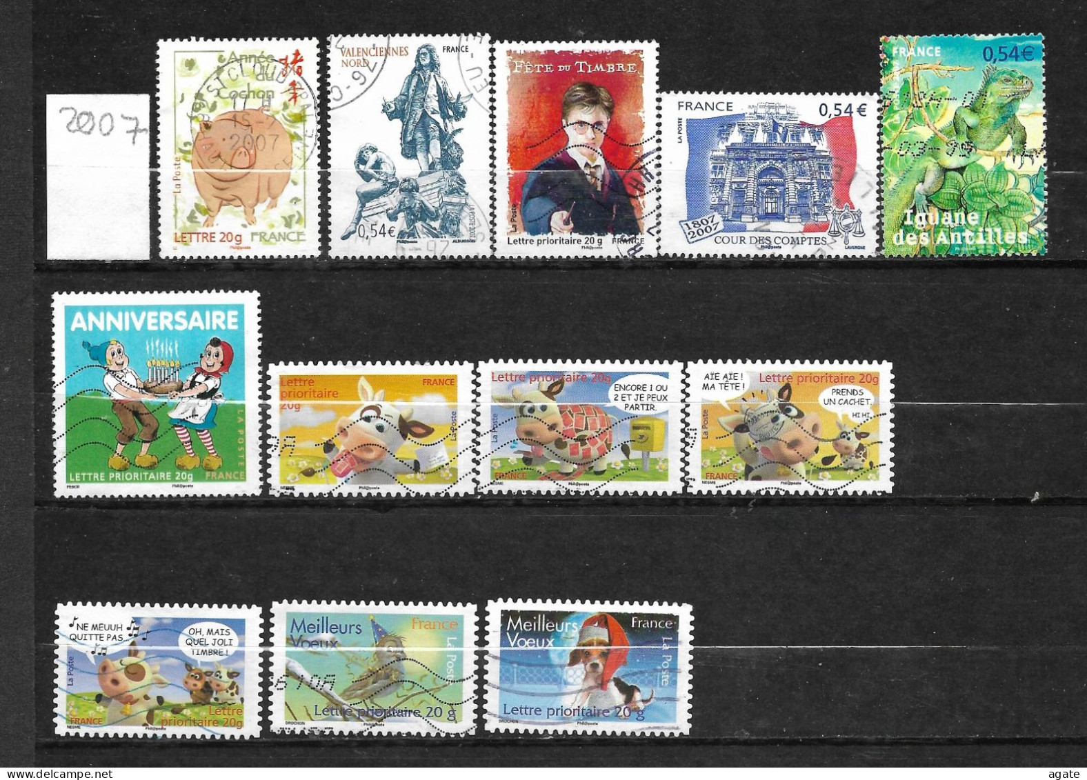 Entre 4001 Et 4124 Lot De 12 Timbres (2007) Oblitéré - Used Stamps