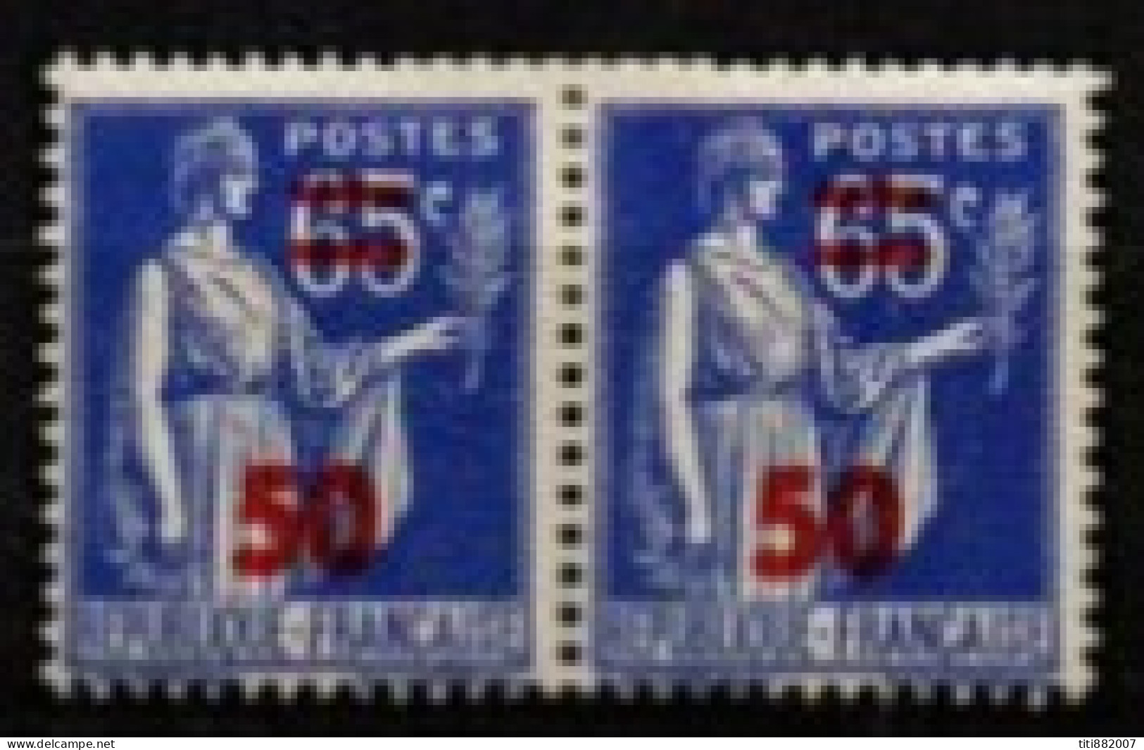 FRANCE    -   1940 .   Y&T N° 479 *.   Six Coupé Sur 1er Timbre - Unused Stamps