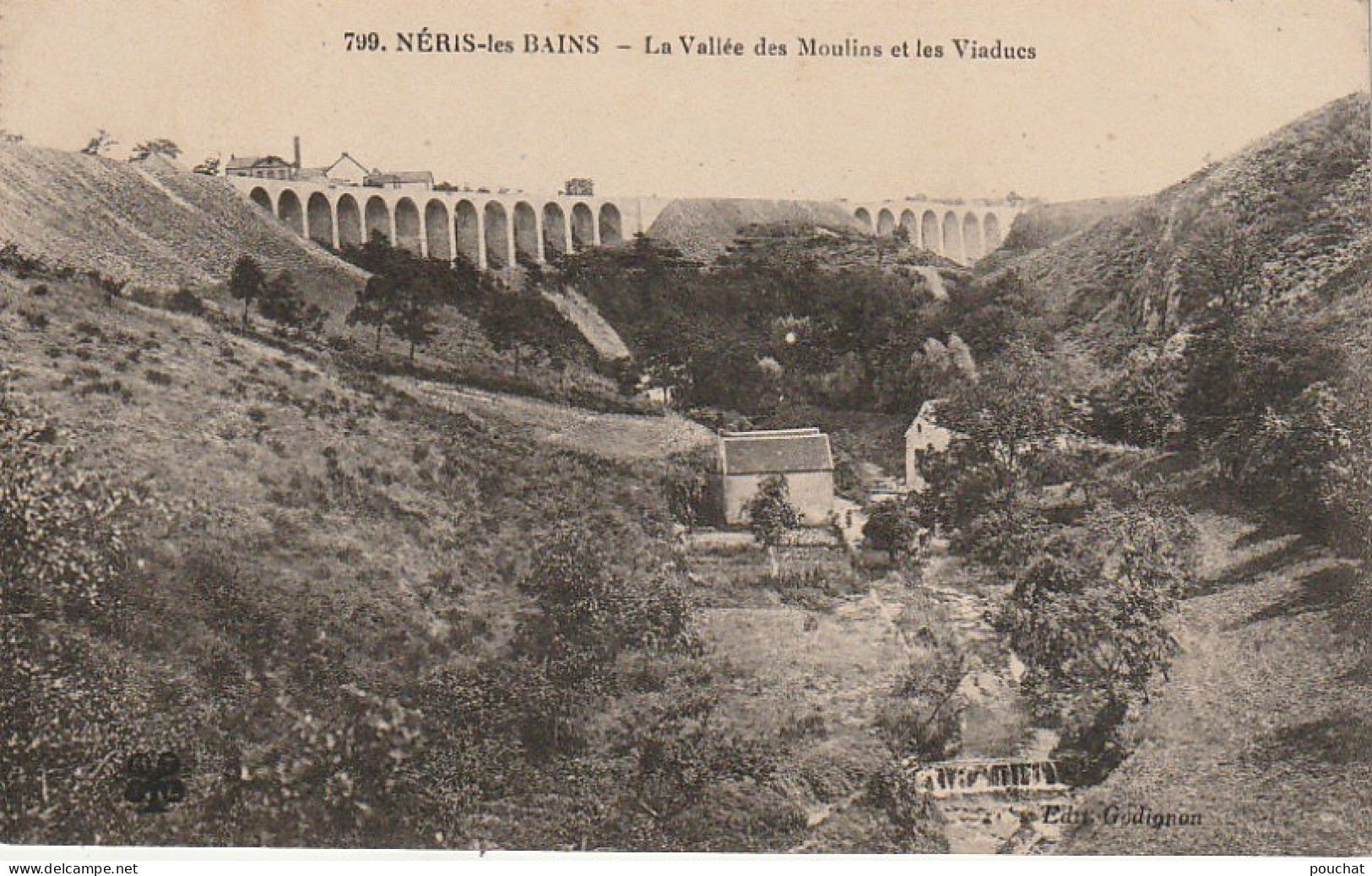 ZY 15-(03) NERIS LES BAINS - LA VALLEE DES MOULINS ET LES VIADUCS - 2 SCANS - Neris Les Bains