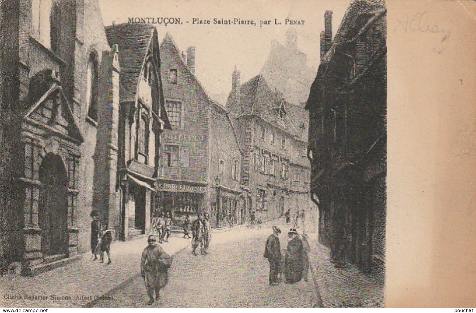 ZY 15-(03) MONTLUCON - PLACE SAINT PIERRE , PAR L. PENAT - 2 SCANS - Montlucon