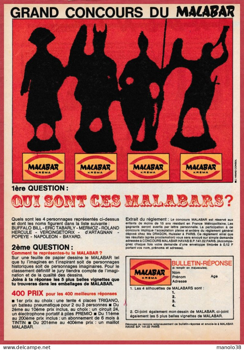 Concours Malabar. Chewing-gum. Devinez Les Personnages En Silhouette. 1966. - Advertising