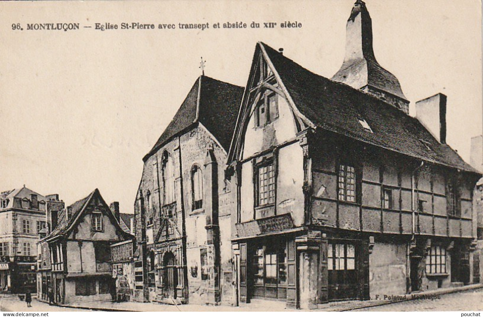 ZY 15-(03) MONTLUCON - EGLISE ST PIERRE AVEC TRANSEPT ET ABSIDE DU XIIe SIECLE - 2 SCANS - Montlucon