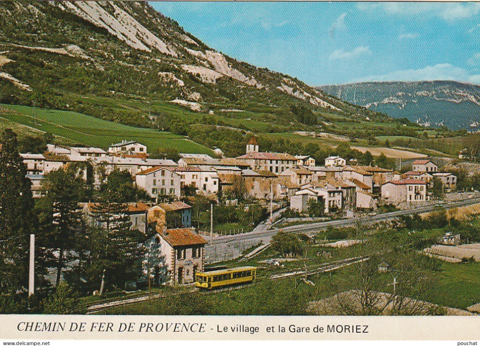 ZY 16-(04) CHEMINS DE FER DE PROVENCE - LE VILLAGE ET LA GARE DE MORIEZ - VOIES FERREES - 2 SCANS - Other & Unclassified