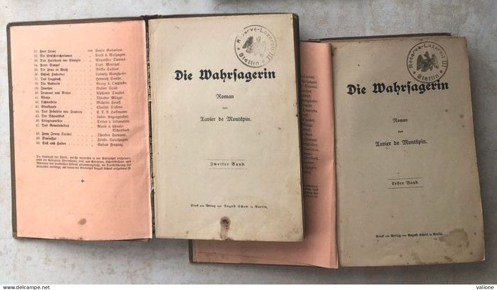 2 Livres Reserve Lazaret III De Stettin Die Wahrsagerin 1 Et 2 - 1914-18