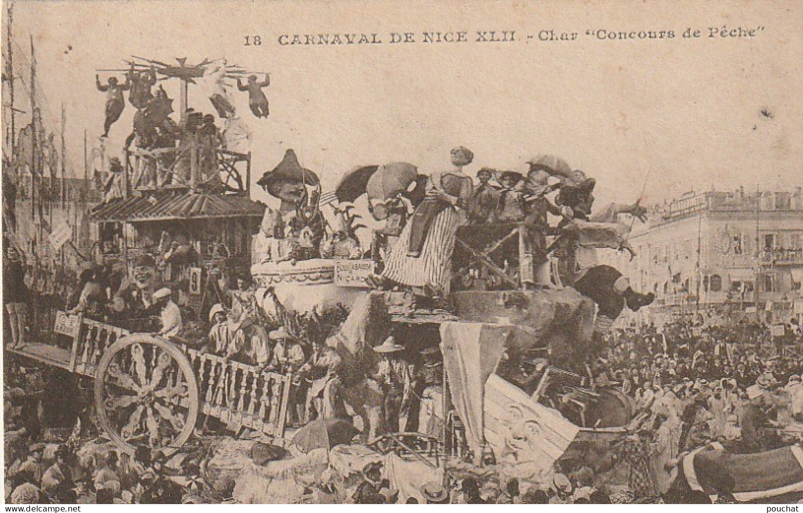 ZY 18-(06) CARNAVAL DE NICE XLII - CHAR " CONCOURS DE PECHE " - 2 SCANS - Carnival