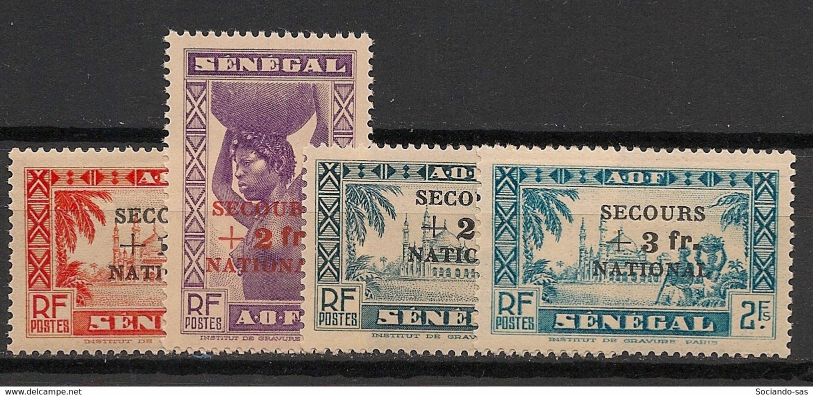 SENEGAL - 1941 - N°YT. 173 à 176 - Secours National - Neuf GC ** / MNH / Postfrisch - Nuevos