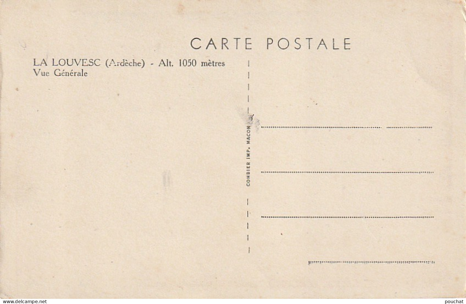 ZY 19-(07) LA LOUVESC - VUE GENERALE - CARTE COLORISEE - 2 SCANS - La Louvesc