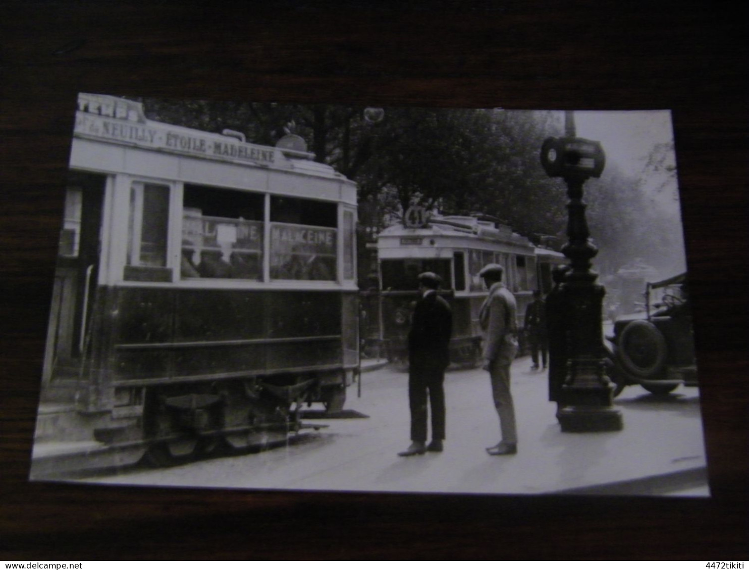 Photographie- Paris (75) - Tramway Etoile Madeleine - Boulevard Hausmann - Collection Favière - 1918 - SUP (HV 99) - Openbaar Vervoer