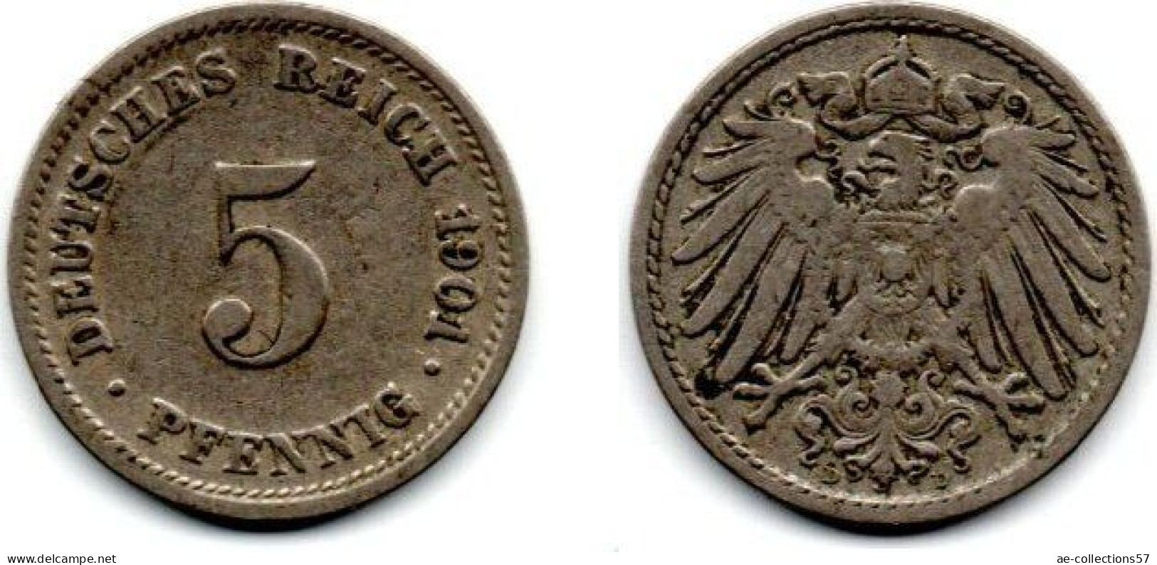 MA 33675 / Allemagne - Deutschland - Germany 5 Pfennig 1901 D TB+ - 5 Pfennig