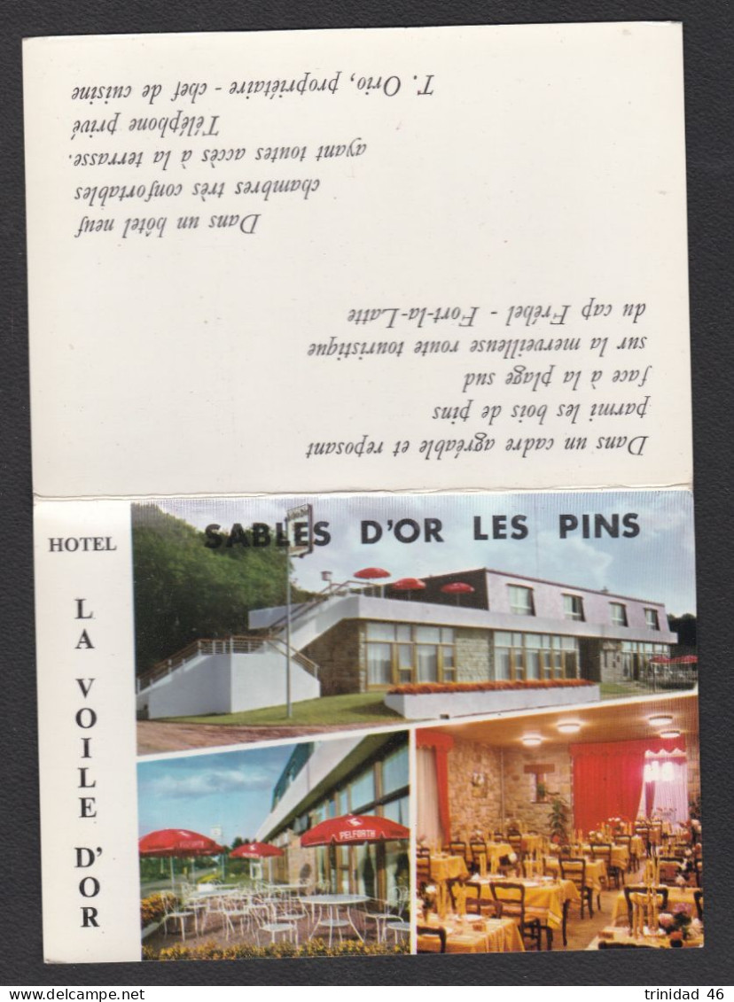 SABLE D'OR LES PINS 22 ( HOTEL LA VOILE D'OR ) DEPLIANT PUBLICITAIRE - Non Classés