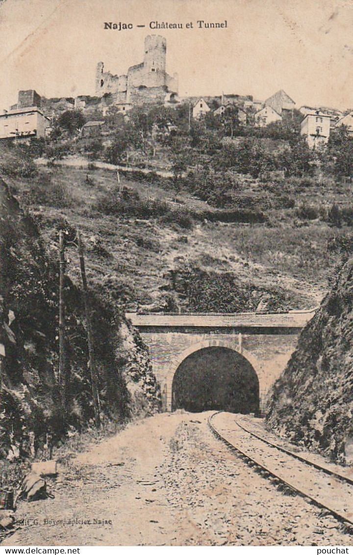 ZY 24 -(12) NAJAC - CHATEAU ET TUNNEL - VOIE FERREE - 2 SCANS - Najac