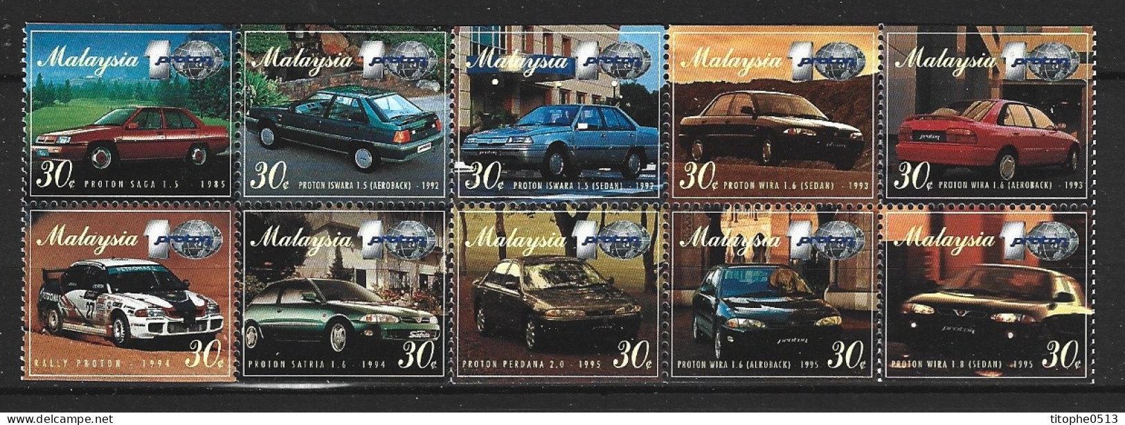 MALAISIE. N°589-94 De 1995. Voitures Proton. - Autos