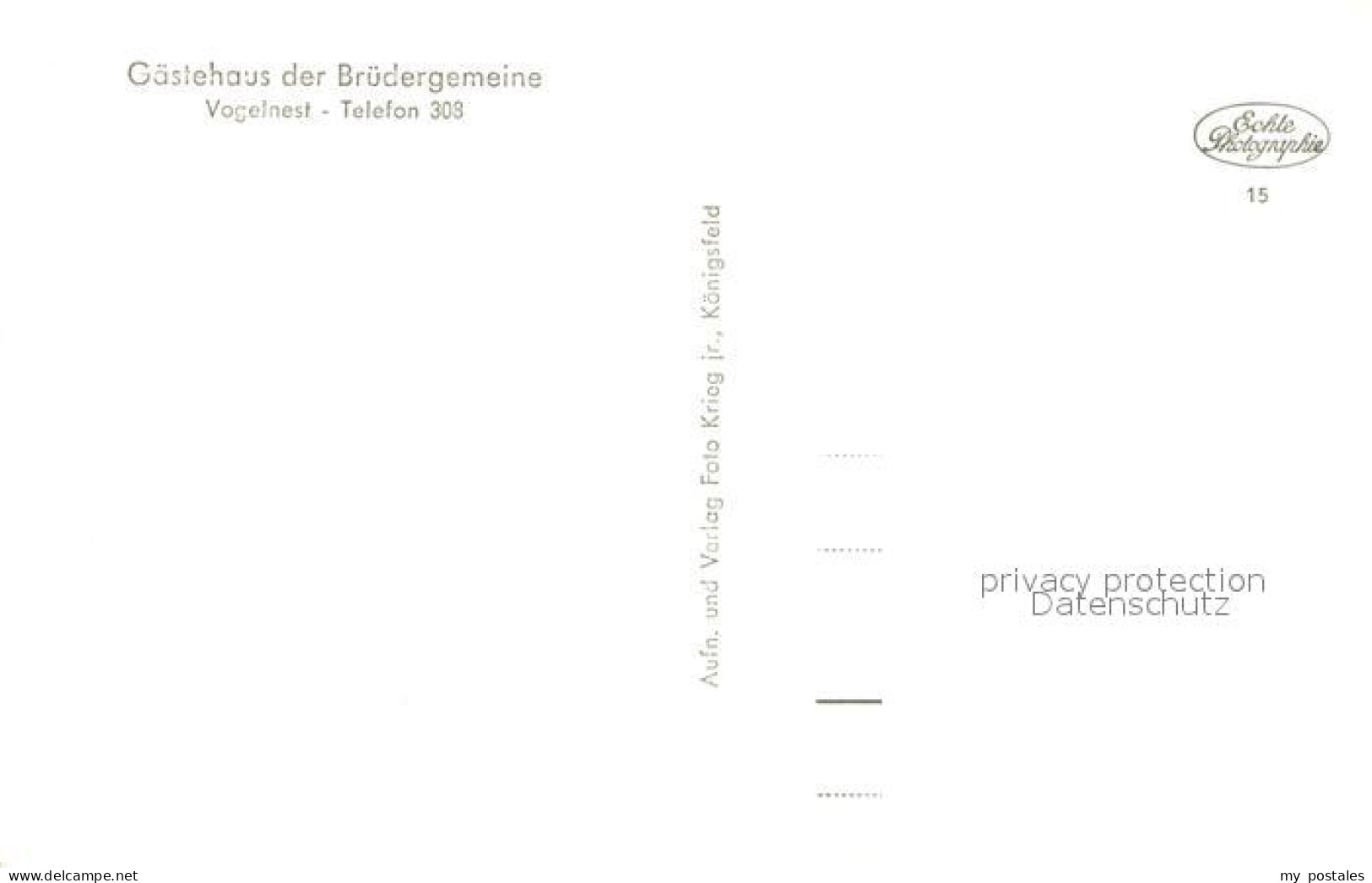73652472 Koenigsfeld Schwarzwald Gaestehaus Der Bruedergemeine Vogelnest Koenigs - Autres & Non Classés