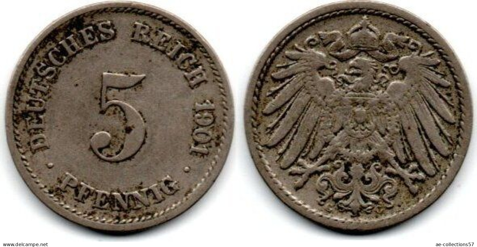 MA 33676 / Allemagne - Deutschland - Germany 5 Pfennig 1901 G TTB - 5 Pfennig