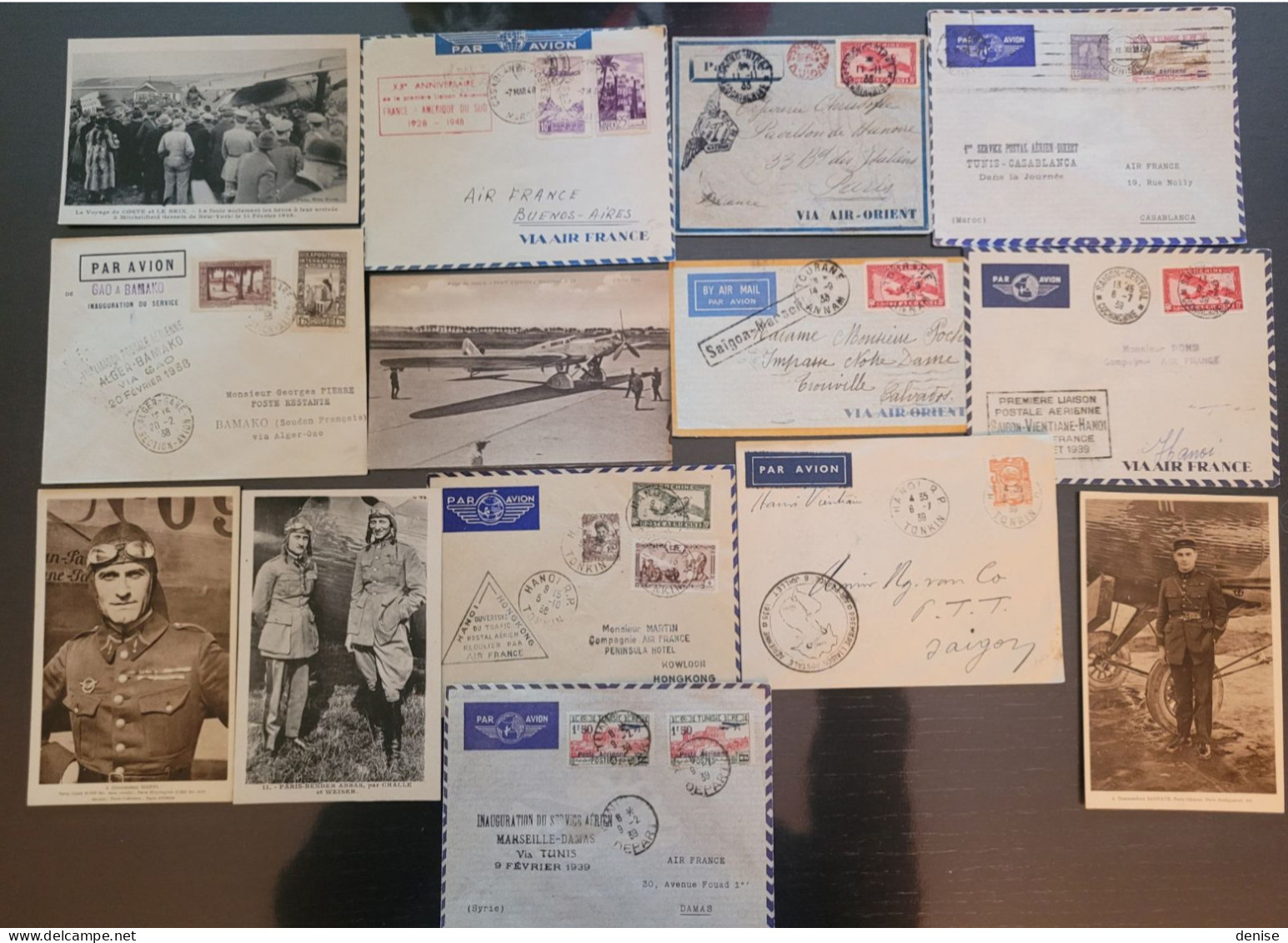 AEROPHILATELIE -Lot De 37 Lettres Et Cartes  - DEPART 1 Euro Hors Frais De Plate Forme  - France Et Colonies - Airplanes